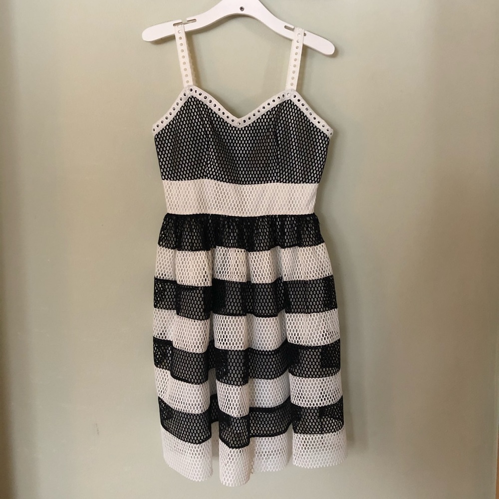 Black andWhite striped Dress
